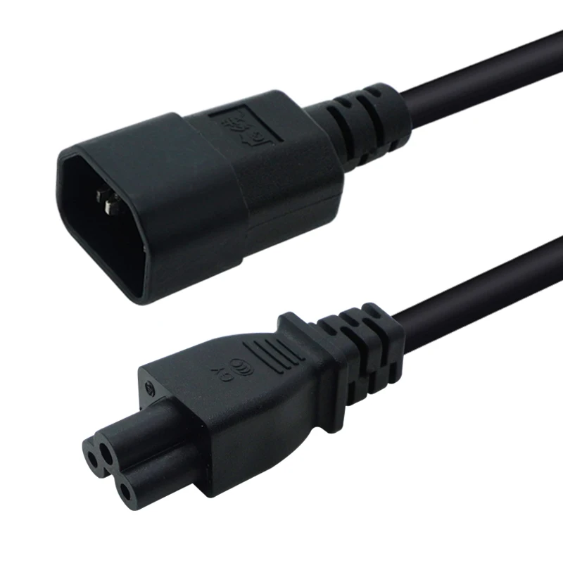 Cable adaptador IEC 320 C14 macho a C5 hembra, Cable convertidor de corriente IEC de 3 pines macho a C5 Micky.PDU PSU de 0,3 m, 1m, 2m,3m