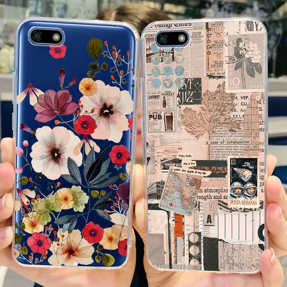 Funda de silicona blanda para Honor 7S, carcasa pintada de lujo para Honor 7A, Rusia, DUA-L22, parachoques de 5,45 pulgadas - imagen 2