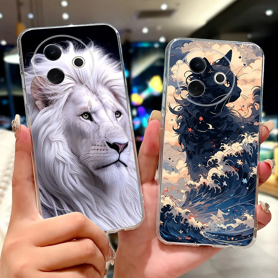 Para Vivo Y39 5G funda V2436 flores coloridas cubierta pintada funda de teléfono de silicona suave para Vivo Y300i V2444A Y 39 VivoY300i 5G Shell - imagen 4