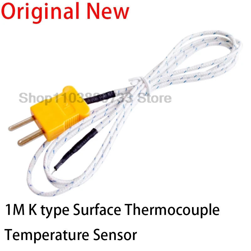 Sensor de temperatura termopar de superficie tipo K, sonda termopar de cable de 1m -50 ℃ ~400 ℃