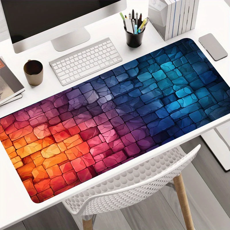 Alfombrilla de ratón grande para juegos de piedra fluorescente, alfombrilla de escritorio de goma antideslizante para teclado de ordenador y ratón, accesorios de oficina para juegos de escritorio - imagen 3