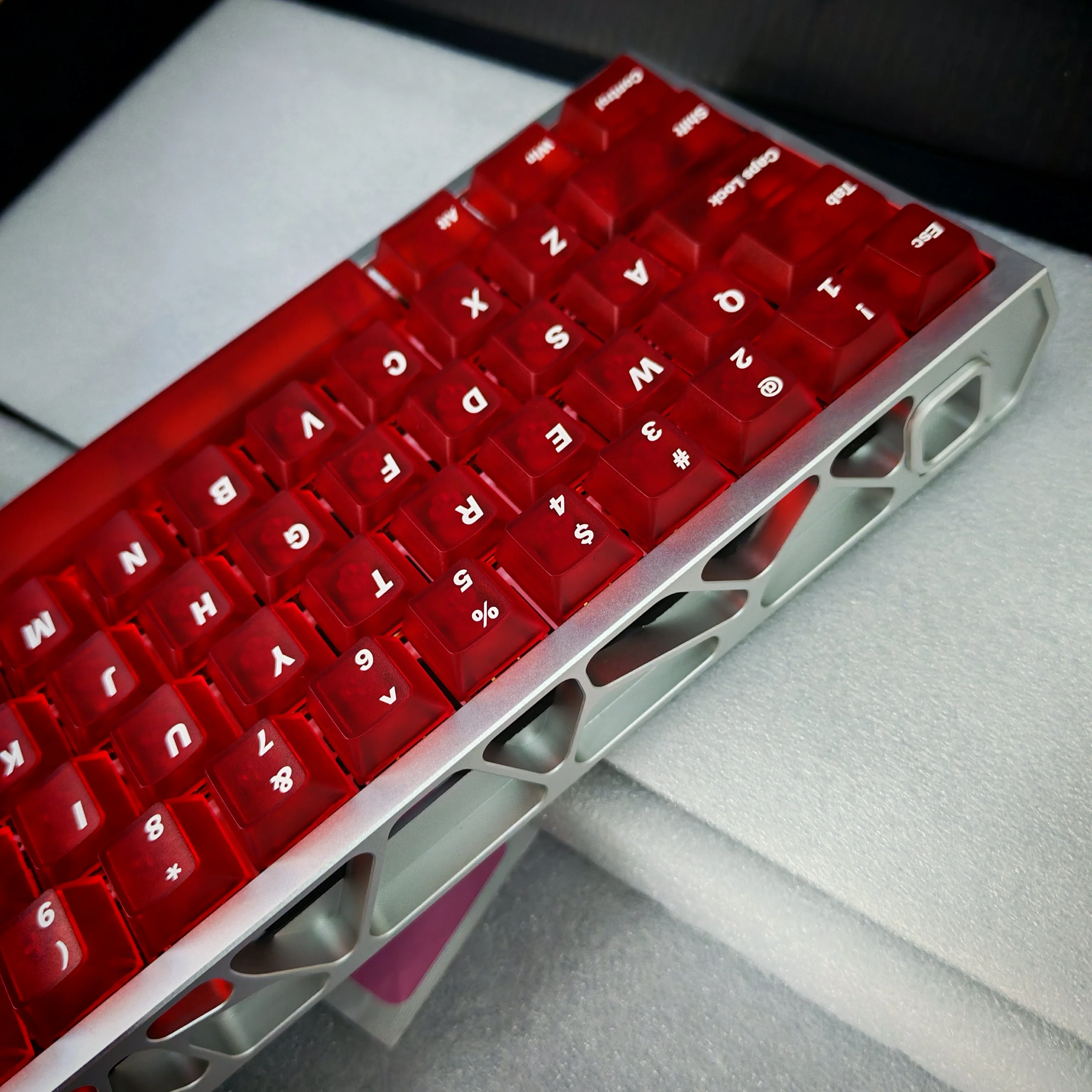 Wooting60 He+Complete Set of Fully Modified Accessories | Magnetic Shaft+Hollow Shell+Carbon Fiber Positioning Board+Sound Pack - imagen 5