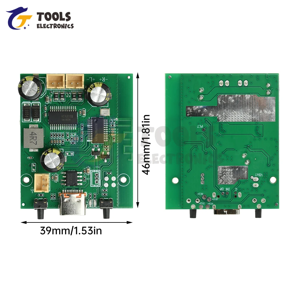Placa amplificadora Bluetooth estéreo DC5V/3,7 V TWS 2*10W placa amplificadora de potencia de Audio estéreo de doble canal - imagen 5