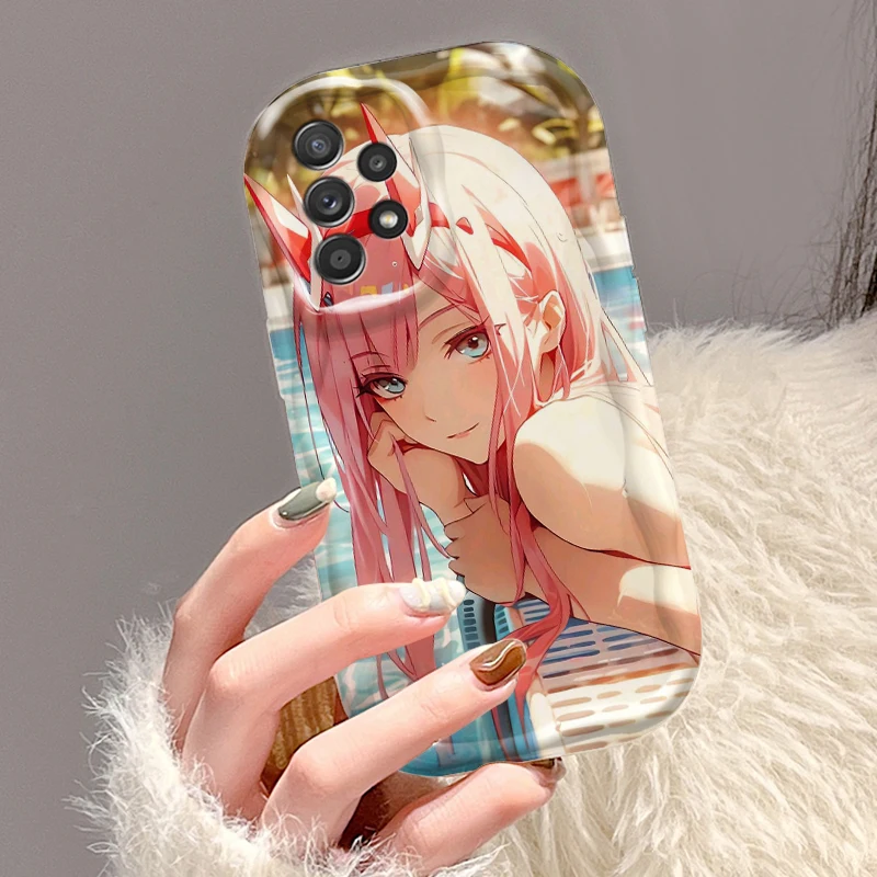 Darling In The Franxx Anime Art para Samsung A55 A54 A53 A52 A35 A34 A33 A32 A25 A24 A23 A22 A21S A15 A13 A14 5G Wave Oil Back - imagen 4