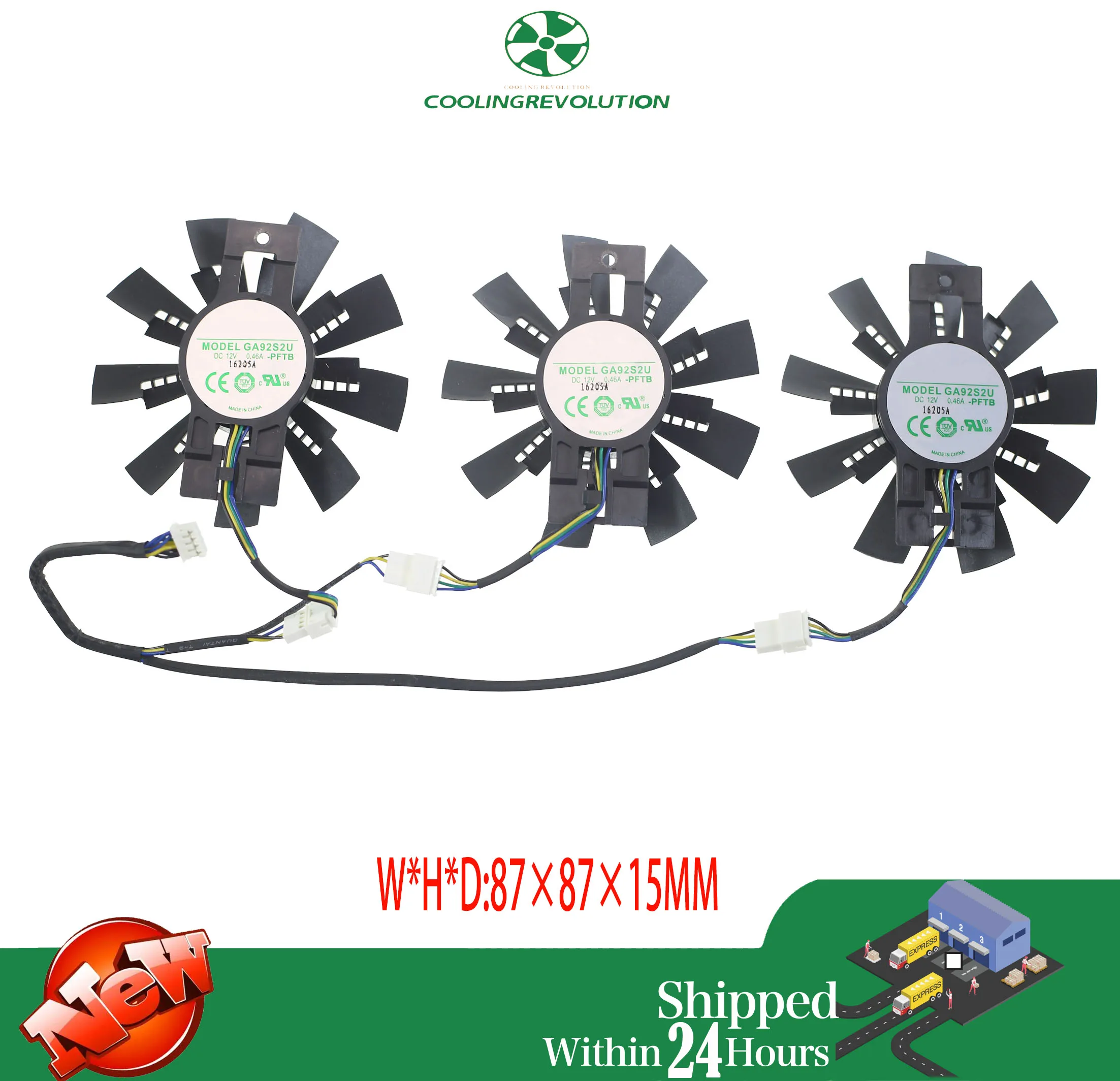 Nuevo Ventilador de tarjeta gráfica gtx 1080 GA92S2U para ZOTAC GTX1080 eth minería tarjeta de vídeo refrigeración - imagen 3