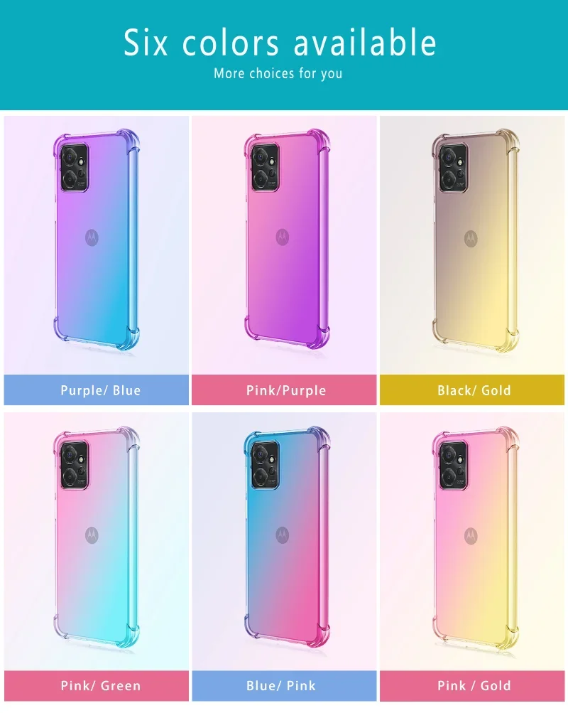 Funda de TPU con Airbag degradado a prueba de golpes para Moto Edge 50 Pro 40 Neo 30 Ultra Fusion Funda protectora Funda Coque - imagen 2