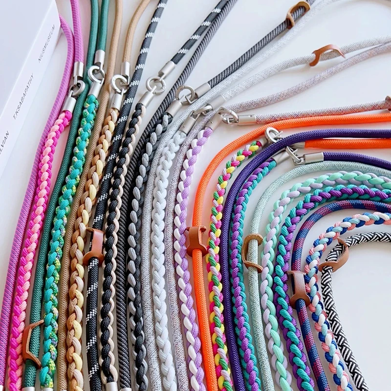 Bandolera 3 en 1 para exteriores, cuerda colgante para teléfono móvil, cordón para el cuello, correa para la muñeca, cinturones extraíbles, cordón Universal tejido para teléfono largo - imagen 5