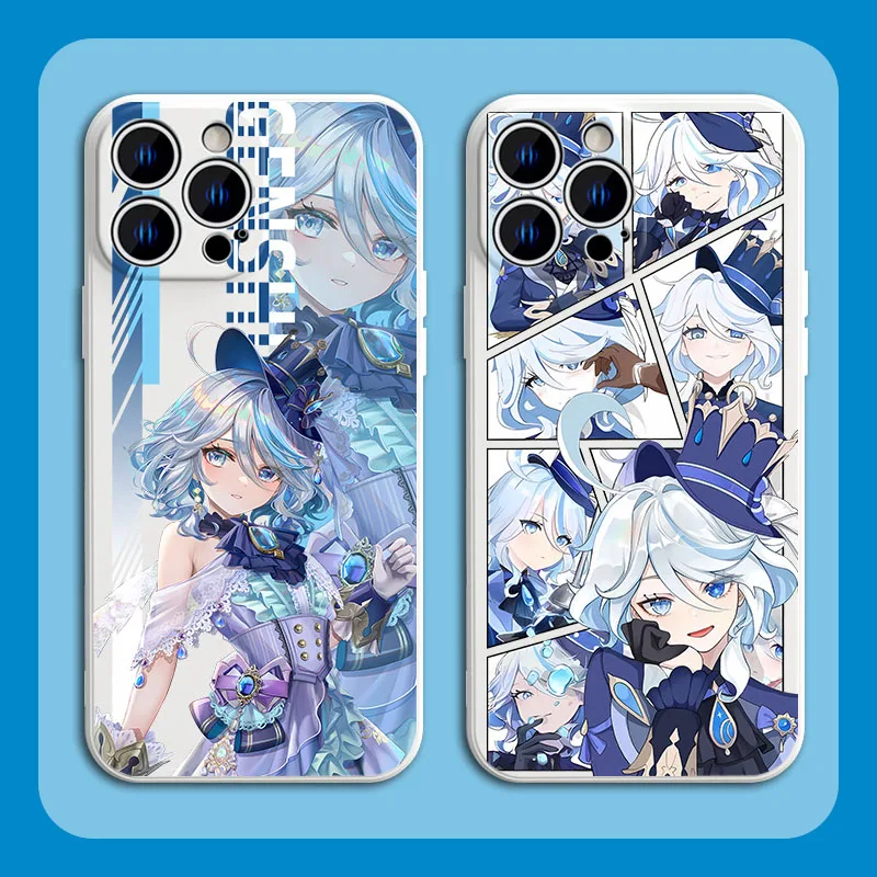 Funda de TPU Genshin Impact para iPhone 14 Pro Max 13 12 Mini 11 ProMax XR XS X 8 7 6 6S Plus SE 2020, carcasa trasera suave de silicona líquida - imagen 2