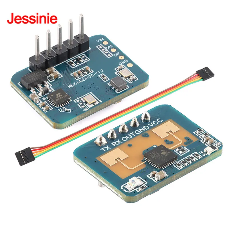 10 uds/1 unidad LD2410C 24Ghz Sensor de presencia humana HLK-LD2410C módulo de Radar de onda milimétrica detección de movimiento de latido del corazón sin contacto