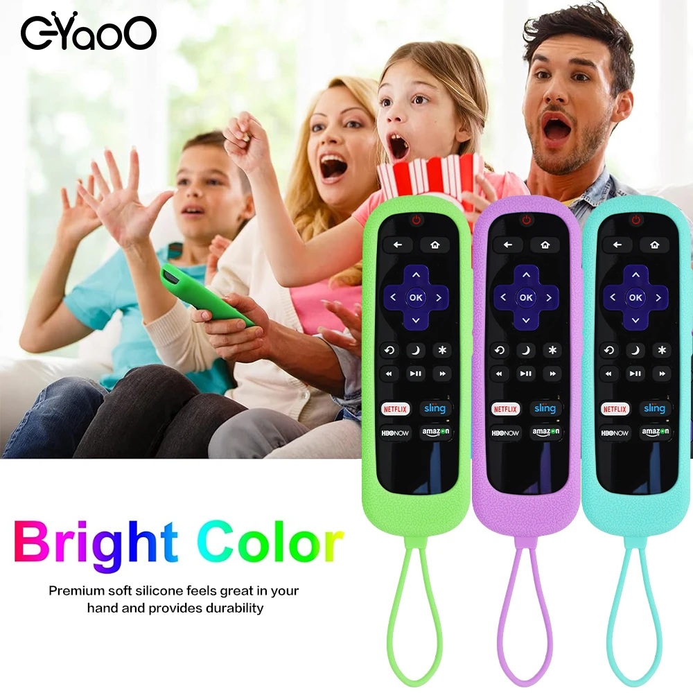 Funda remota para TCL Roku TV Steaming Stick/Express Funda protectora de silicona de repuesto que brilla en la oscuridad - imagen 4