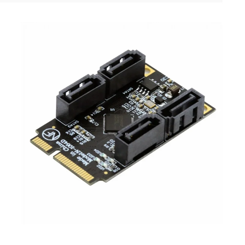 NGFF Key A + E PCI Express y Mini PCI-E PCI Express y PCI-E a 4 puertos SATA 3,0 ESATA PCIE SATA3 tarjeta de expansión de 6Gbps adaptador PCI-E - imagen 5