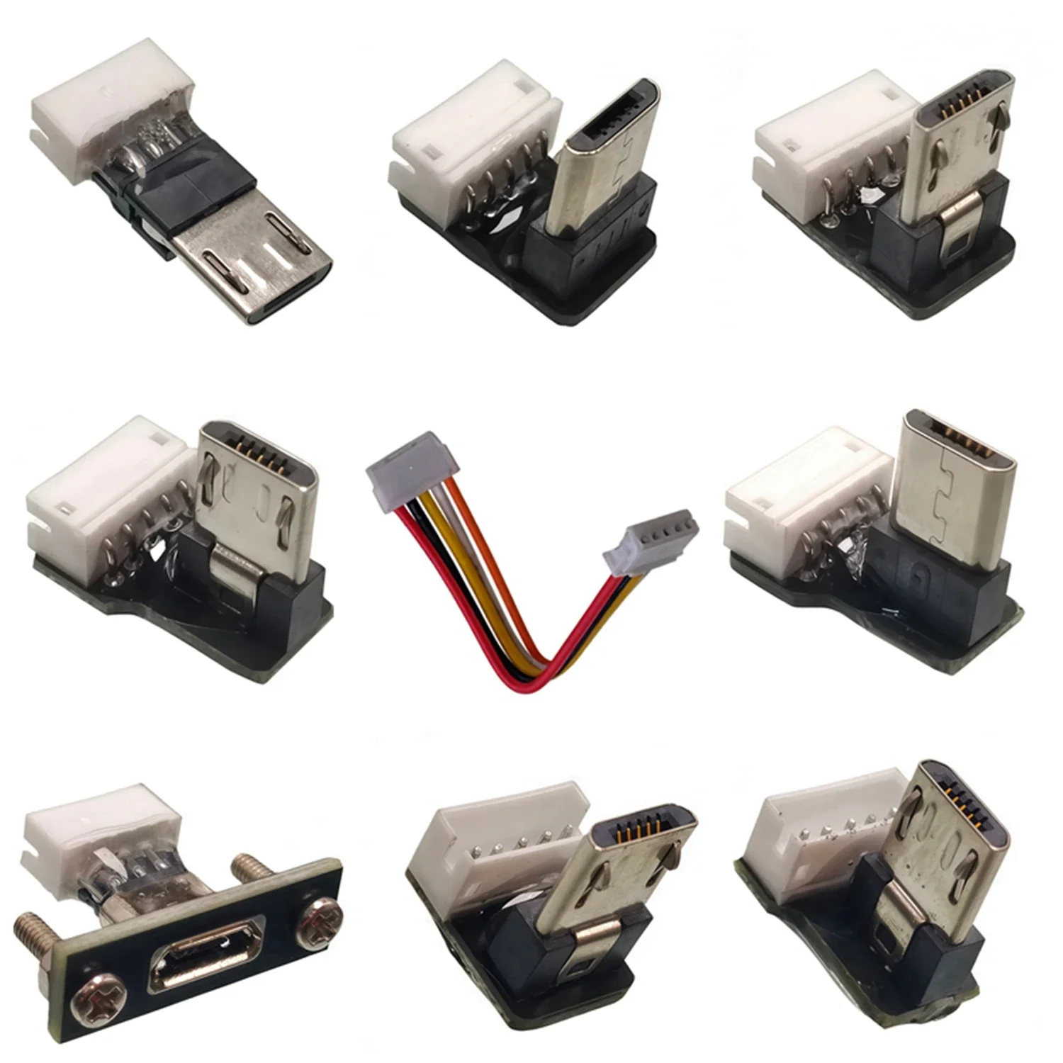 Cable micro usb macho a hembra amd macho a macho 28AWG Se puede entregar a cualquier configuración ZH1.5 5/pin 10CM/20cm/30CM/50CM de largo - imagen 3