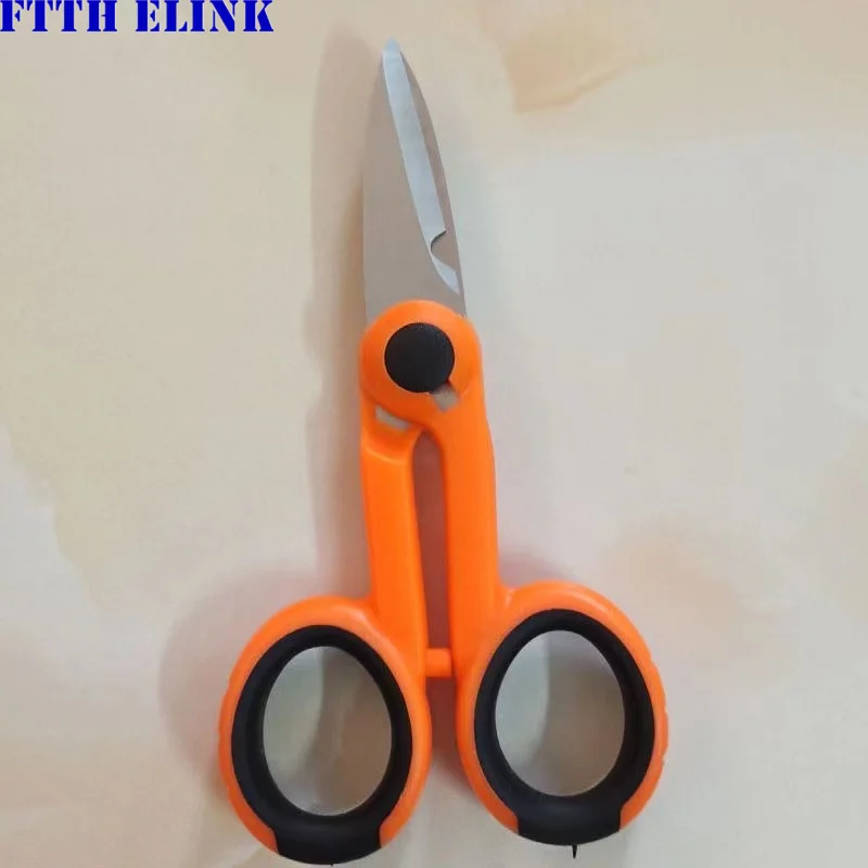 Tijeras de Kevlar de acero inoxidable, herramientas profesionales de fibra óptica para Coleta, tijeras de puente, pelacables FTTH - imagen 3