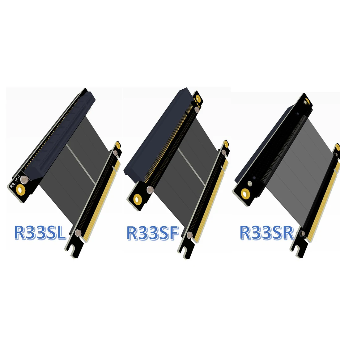 PCI-E x16 a x16 Cable de extensión vertical de férula de 180 grados PCIe 3.0 x16 R33SF 7CM - imagen 3