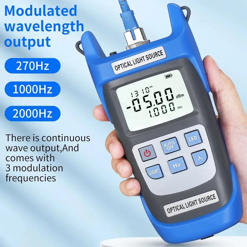 COMPTYCO A-C1315 fuente de luz óptica recargable modo único longitud de onda Dual 1310/1550nm OLS 2,5mm interfaz herramienta de fibra óptica - imagen 3