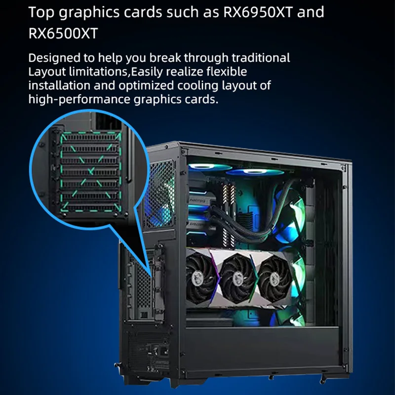 TEUCER L-Z3 PCI-E3.0 tarjeta gráfica soporte de montaje Vertical 200mm PCI-E 4,0x16 soporte de Cable de extensión GPU Kit de soporte de montaje - imagen 5