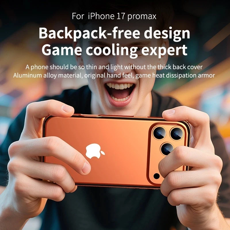 Parachoques de Metal para IPhone 17 Air 16 E 15 14 13 12 Pro Max Plus 17Pro 17Air 16Pro 16E ProMax i17 marco funda de teléfono cubierta interior suave - imagen 2