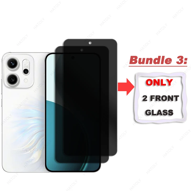 Protector de pantalla de privacidad para Oppo Reno14 Global Glass para Reno14 5G Global Glass Anti-espía Protector de lente de cámara antideslumbrante - imagen 3