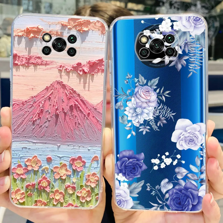 Funda para Xiaomi Poco X3 Pro, carcasa pintada de silicona transparente, TPU suave, NFC, PocoX3 Pro - imagen 3