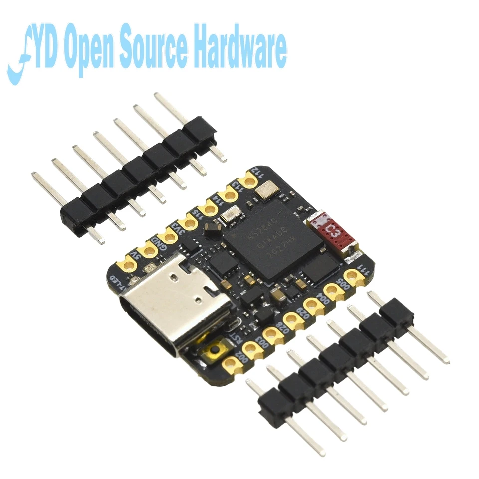 Placa de desarrollo MINI NRF52840, módulo compatible con Bluetooth 5,0, placa de Control principal MCU QSPIFlash para Arduino - imagen 2