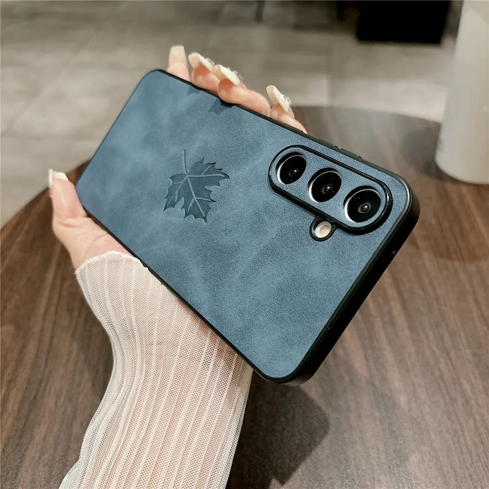 Funda de teléfono de hojas de arce Retro de cuero para Samsung A16 A26 A36 A56 A15 A25 A35 A55 A14 A24 A34 A54 A13 A23 A53 A12 A52 - imagen 5