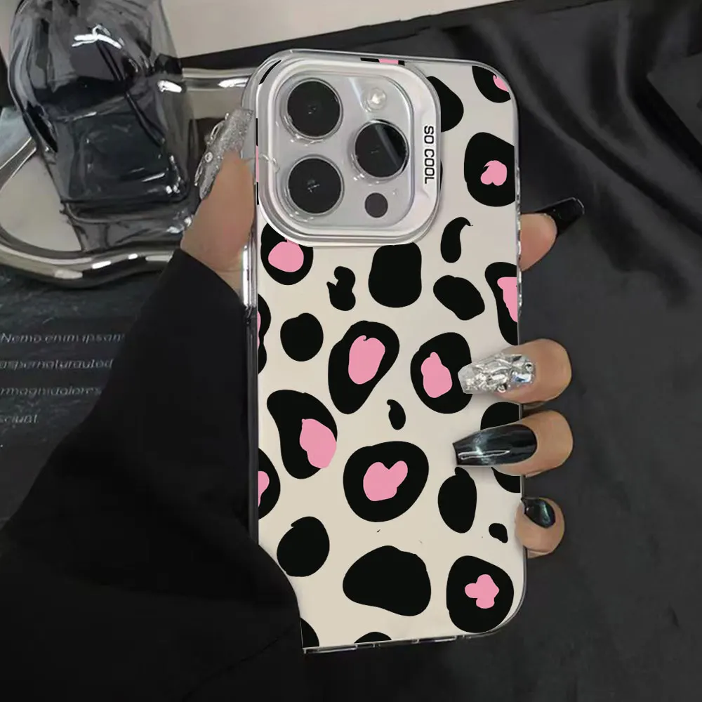 Funda con estampado de leopardo para Huawei Honor X6B X6C, funda trasera a prueba de golpes para Honor X6c X6b, Fundas de teléfono IMD plateadas - imagen 2