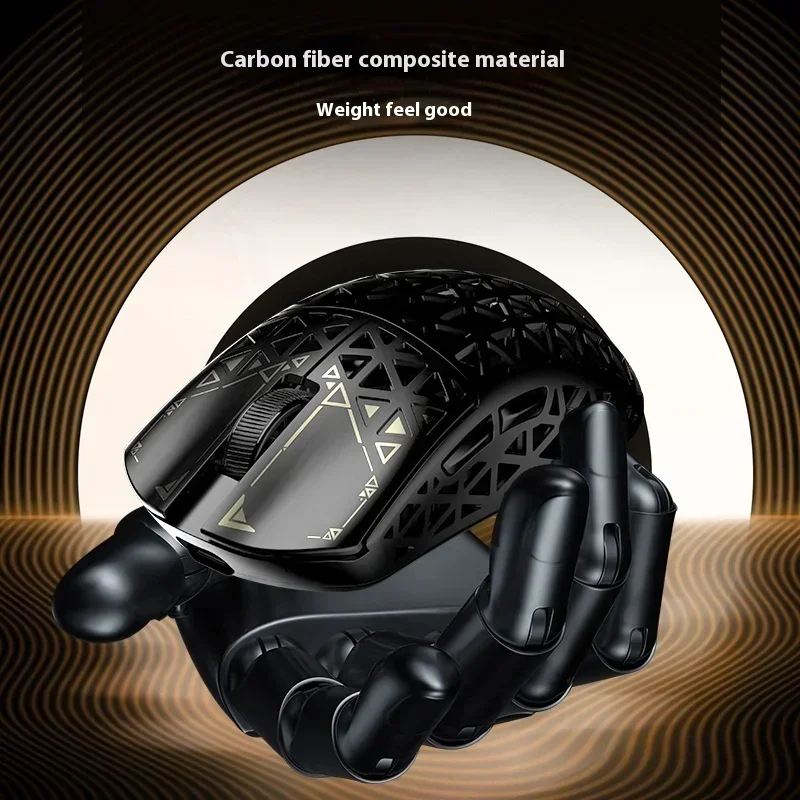 Nuevo Ipi Float 88S Mouse 8k Tri Mode ratón inalámbrico Paw3395 Fps ahueca hacia fuera la fibra de carbono ligero Gamer ratones accesorios personalizados - imagen 4