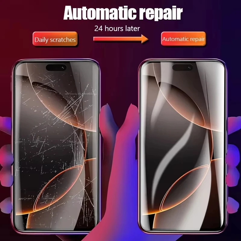 1-4 Uds película de hidrogel suave para iPhone 17 Pro Max 13 11 16 15 14 12 Mini Air XR X Xs 16e 7 8 Plus película protectora de pantalla - imagen 5