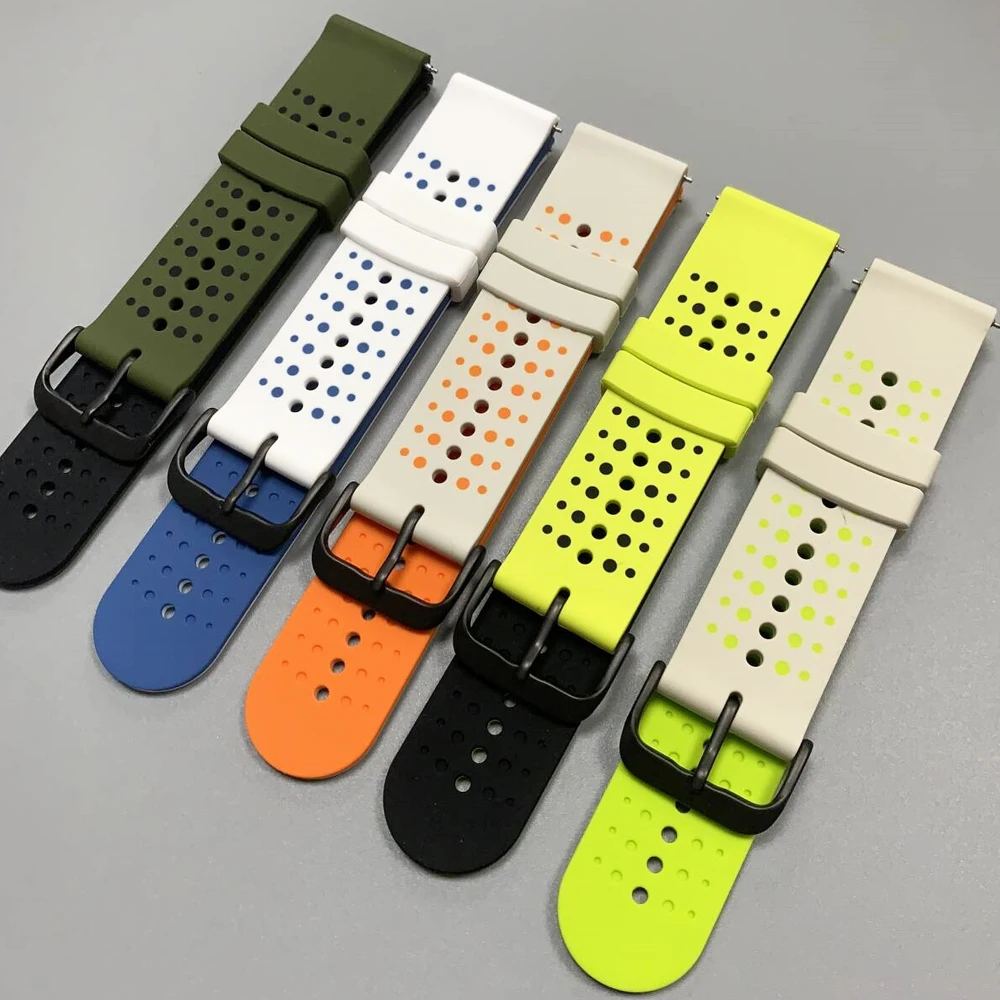 Correa de silicona de 22mm para SUUNTO 5 9 PEAK PRO DLC RACE S/2 OCEAN VERTICAL RUN, pulsera deportiva para Xiaomi Watch color 2 S4 - imagen 5