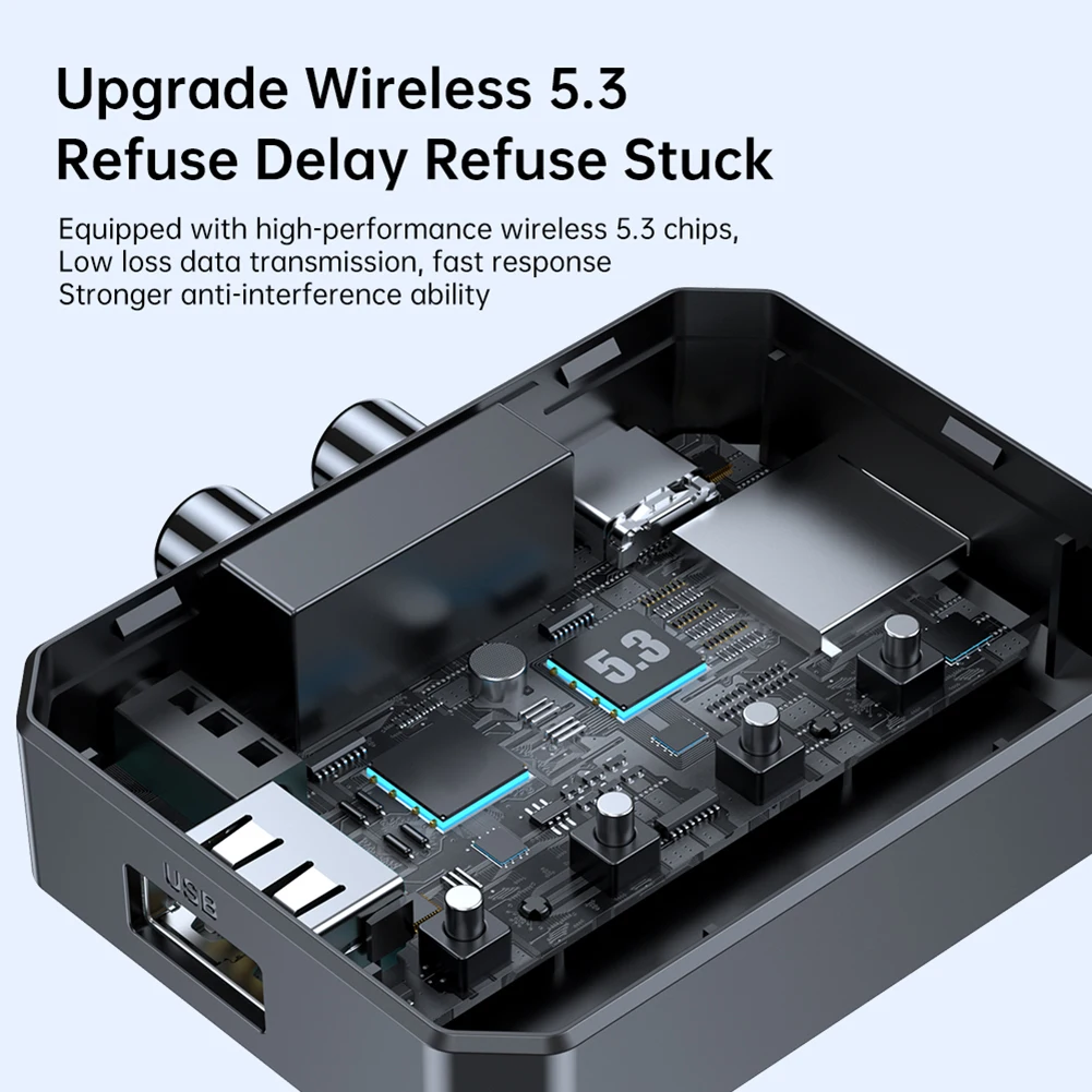 Receptor de Audio con Bluetooth 5,3, adaptador inalámbrico de música estéreo con conector AUX de 3,5mm, amplificador de señal incorporado para altavoz de coche - imagen 5