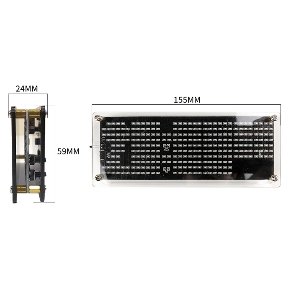 Kit de reloj de matriz de puntos LED DIY, reloj electrónico Digital, componentes de fabricación de proyectos de práctica de soldadura con Cable de alimentación USB - imagen 2