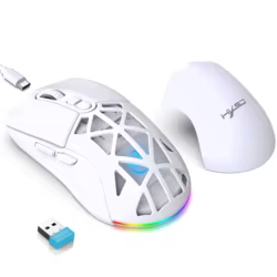 Ratón gaming inalámbrico RGB recargable Bluetooth y USB