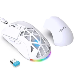 Ratón gaming inalámbrico RGB recargable Bluetooth y USB