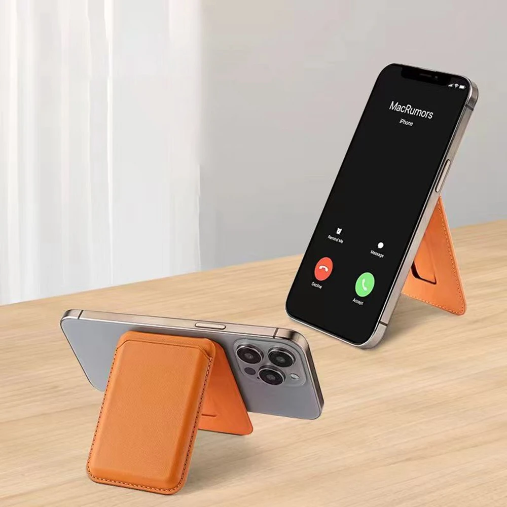 Funda de cuero magnética para tarjetas, billetera para iPhone 16/15/14/13/12, tarjetero Mag-Safe, funda para teléfono, accesorios - imagen 2