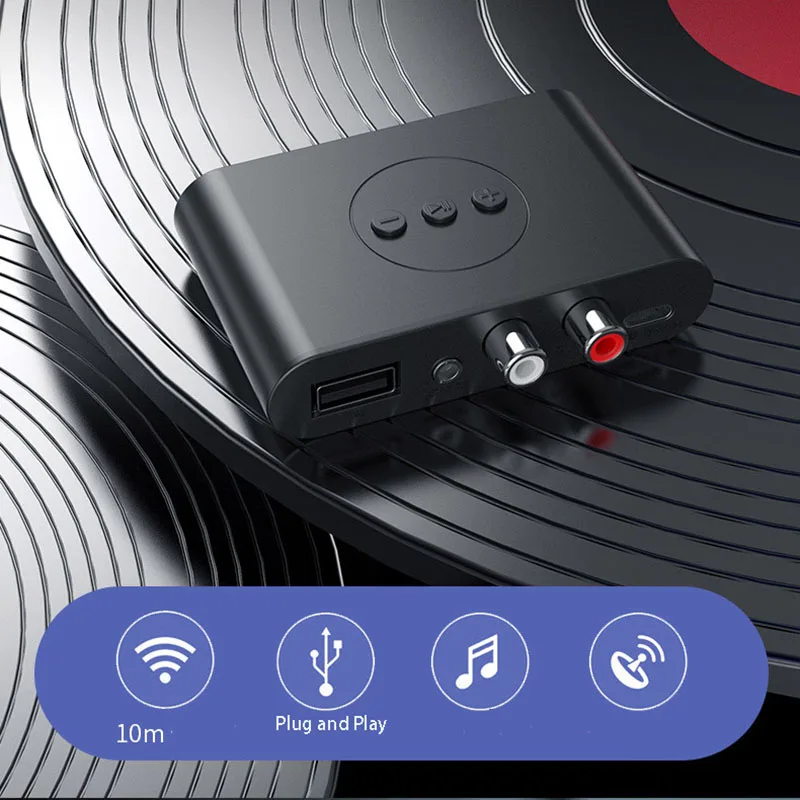 Receptor de música compatible con Bluetooth 5,2, NFC, USB 3,5mm, Aux 2RCA, Dongle estéreo, manos libres, reproductor de Audio inalámbrico, convertidor - imagen 2