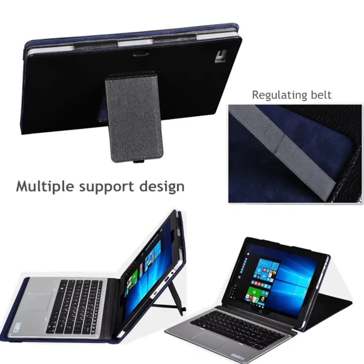 Funda de negocios para tableta HP Elite X2 G8 de 13 pulgadas, Funda de cuero Pu Premium, carcasa trasera con soporte, carcasa protectora a prueba de golpes - imagen 2