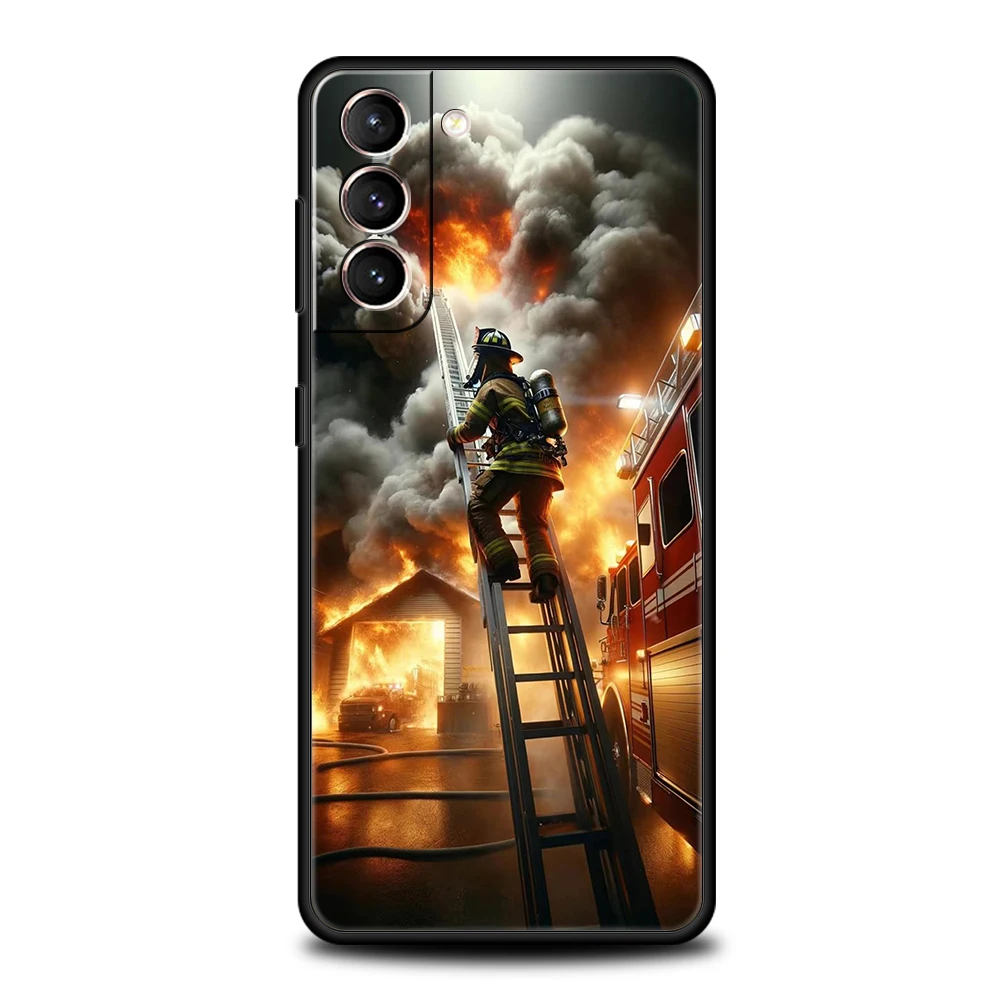 Funda de teléfono de bombero para Samsung Galaxy S25 S24 S23 S22 Ultra S20 S21 FE 5G S10 S9 Plus S10E, funda suave de TPU - imagen 5