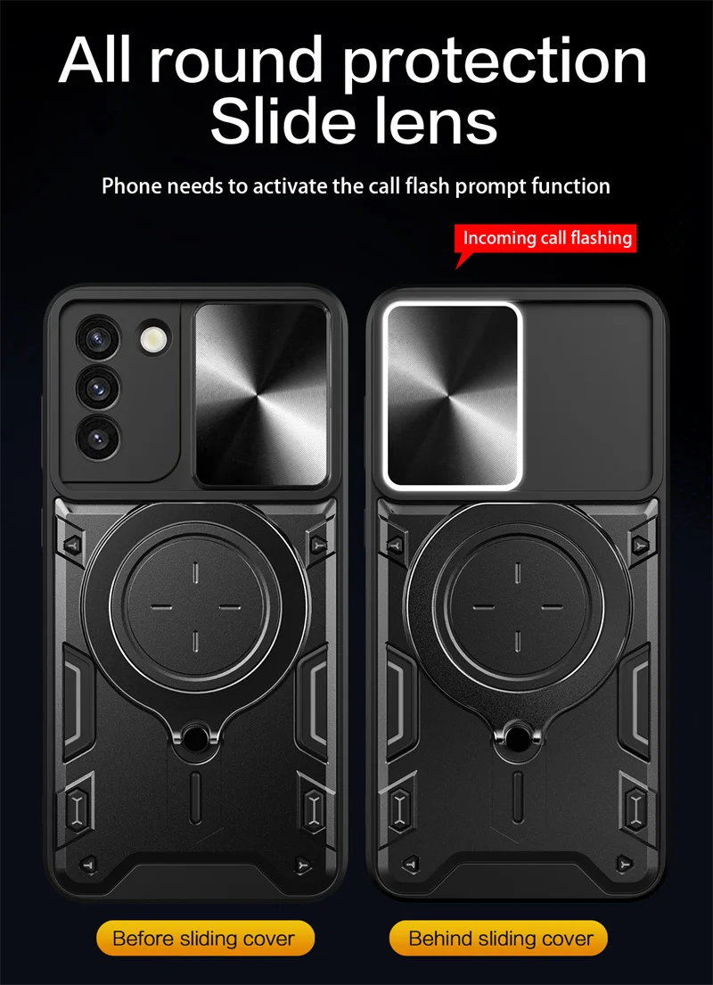 Para Samsung Galaxy S21 Plus funda a prueba de golpes armadura soporte magnético anillo fundas de teléfono para Galaxy S 21 FE S21 Ultra S21FE contraportada - imagen 3