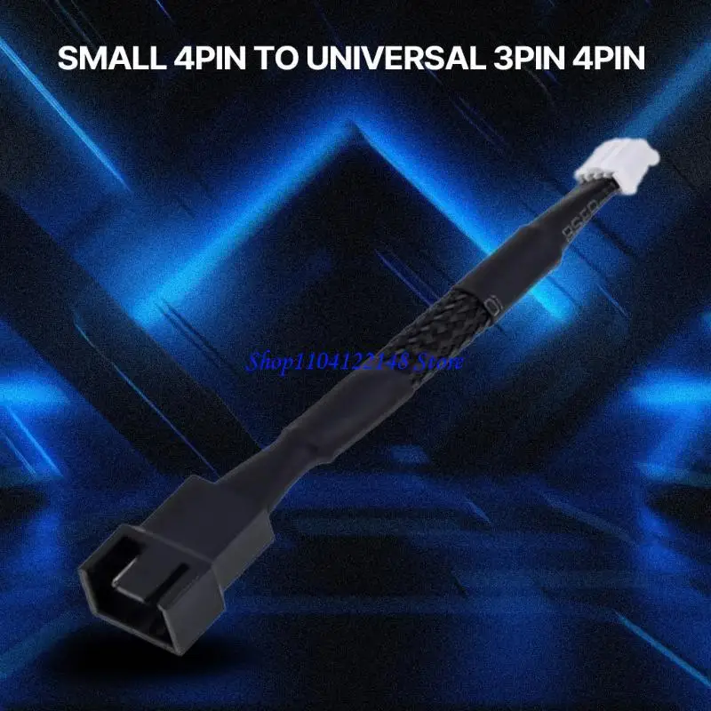 Adaptador cable ventilador P9FA 15 pequeño 4pinl a 3pin 4pin para fácil conexión para computadora Uso 5.9 - imagen 2