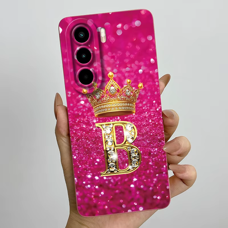 Para Itel Power 70 P673L P70 funda de lujo corona letras pareja fundas de teléfono suaves para Itel Power70 P 70 protección de cámara contraportada - imagen 3