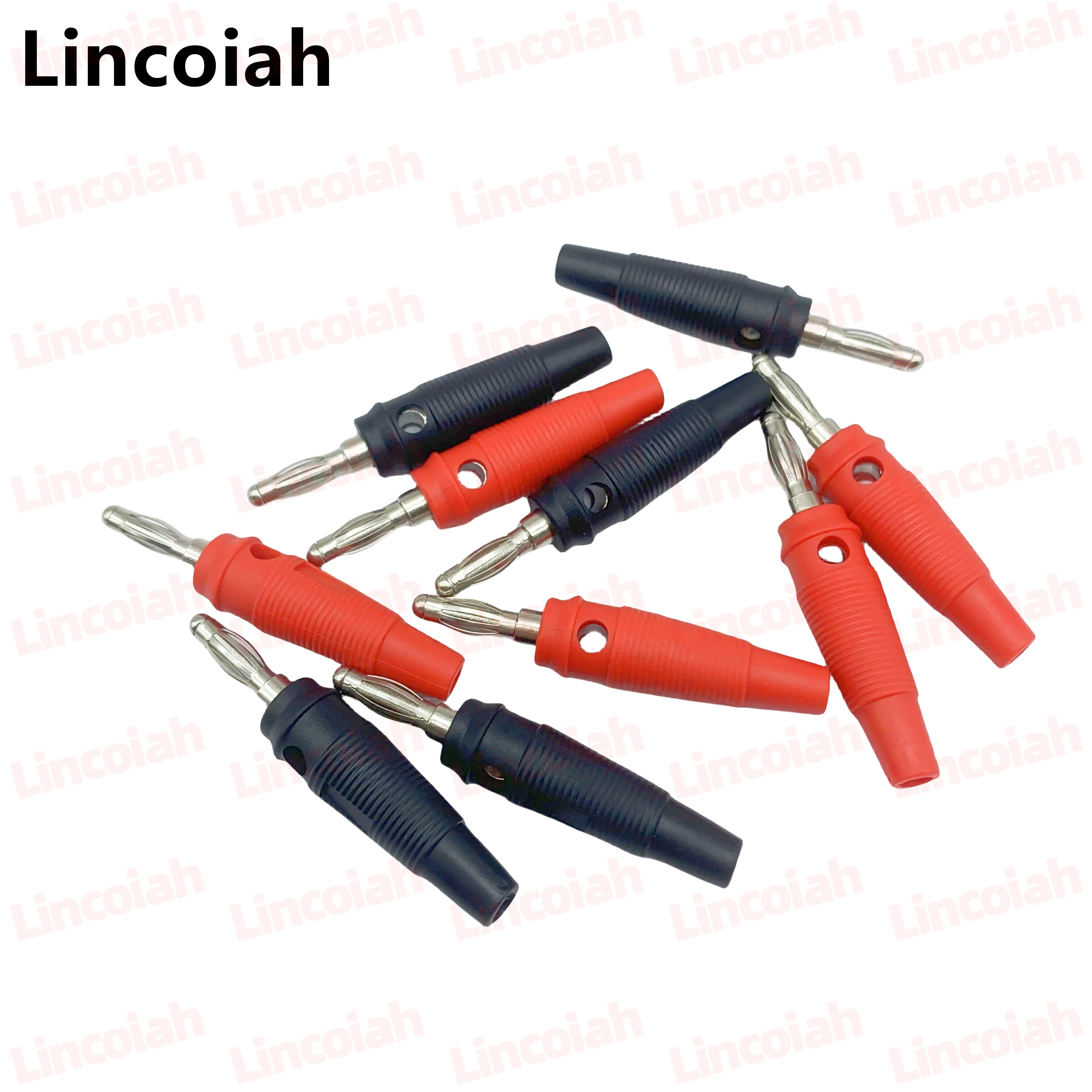 10 unids/lote rojo y negro 4mm conector Banana apilable lateral sin soldadura - imagen 2