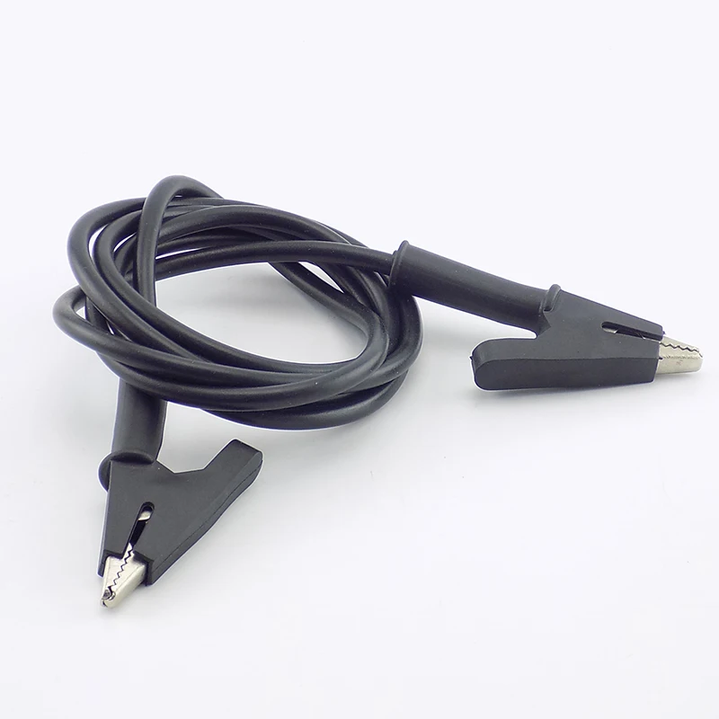 Pinzas de cocodrilo de doble cabezal, puente de cable, Clip de cable de cocodrilo, cables de cocodrilo DIY, prueba eléctrica de doble punta - imagen 2