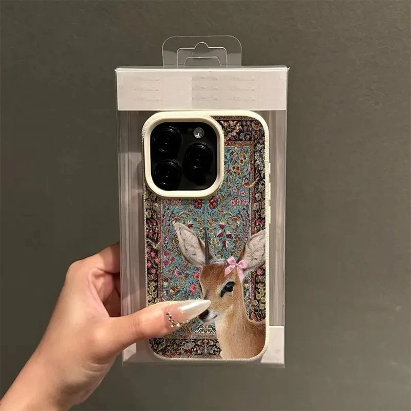 Funda de teléfono con diseño de silicona Vintage Deer Lichee para Xiaomi Poco F7 F6 F5 X7 X6 X5 M6 Pro 4G, funda trasera de parachoques a prueba de golpes - imagen 3