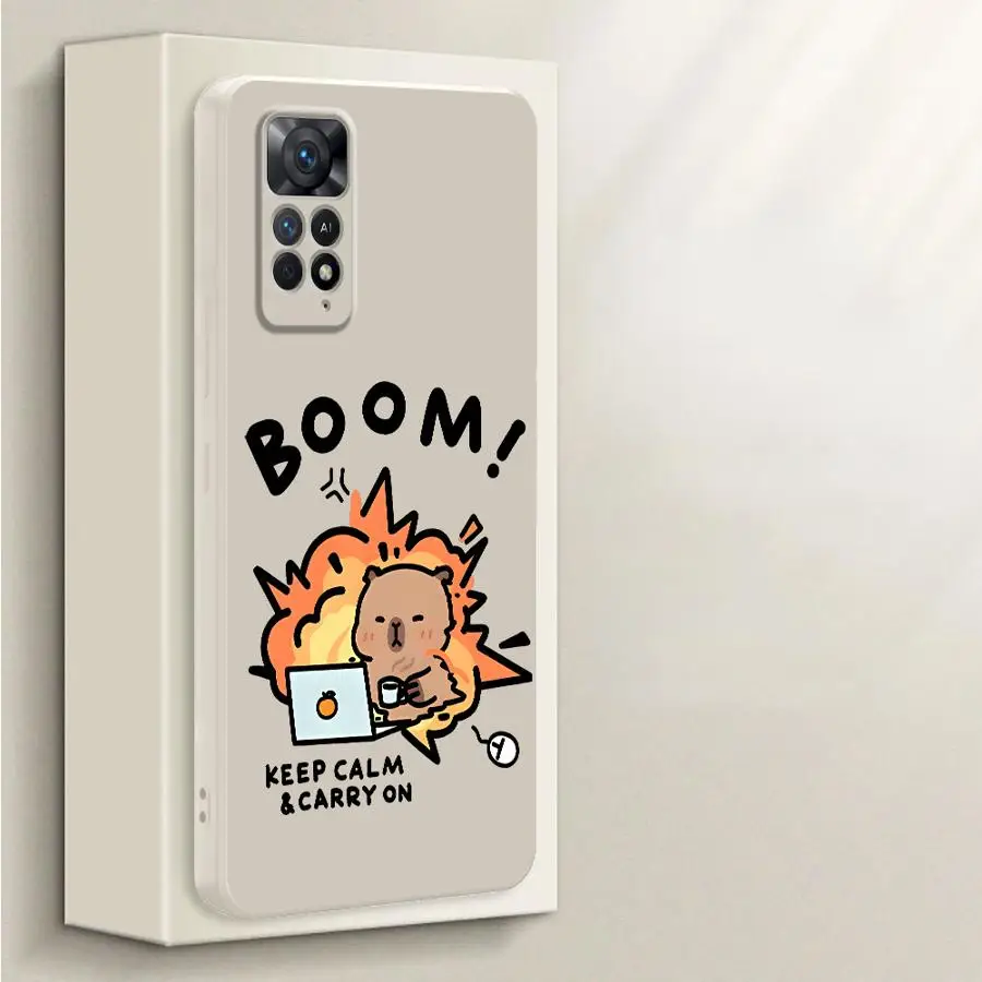 Funda de teléfono suave para Xiaomi Redmi Note 13 12 ProPlus 10Lite 12s 10 11 Pro 11s 14 Pro Plus 10 capibara de dibujos animados - imagen 5