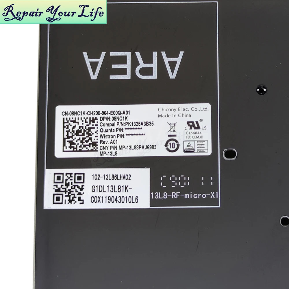 PT-BR de Brasil para Dell Latitude E5450, E7450, E5470, E5480, E5490, E5491, E5495, 08NC1K, 8NC1K, Teclado portugués nuevo - imagen 5