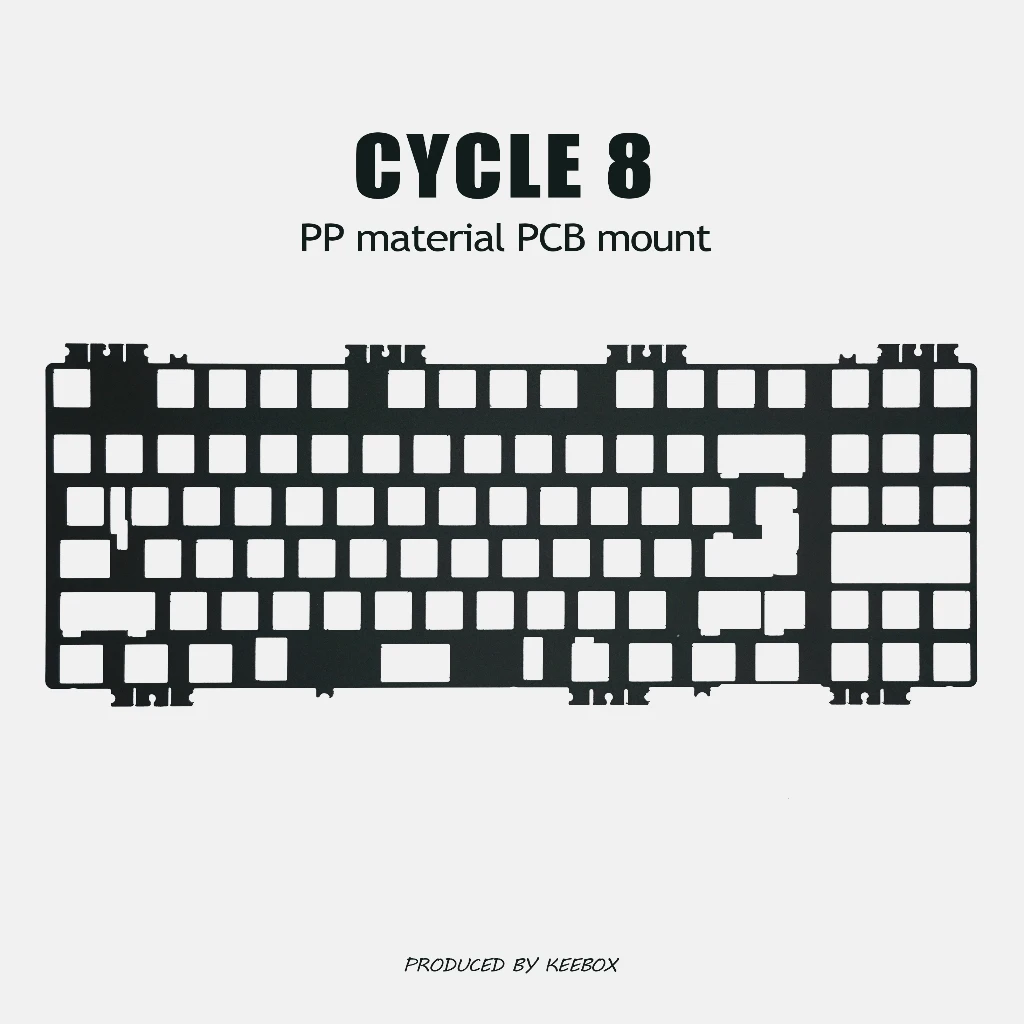 Keebox TKD Cycle8 placa de montaje PCB, Teclado mecánico, placa personalizada, PC PP POM FR4 ALU, Keybaord, placa de fibra de carbono, bricolaje - imagen 2