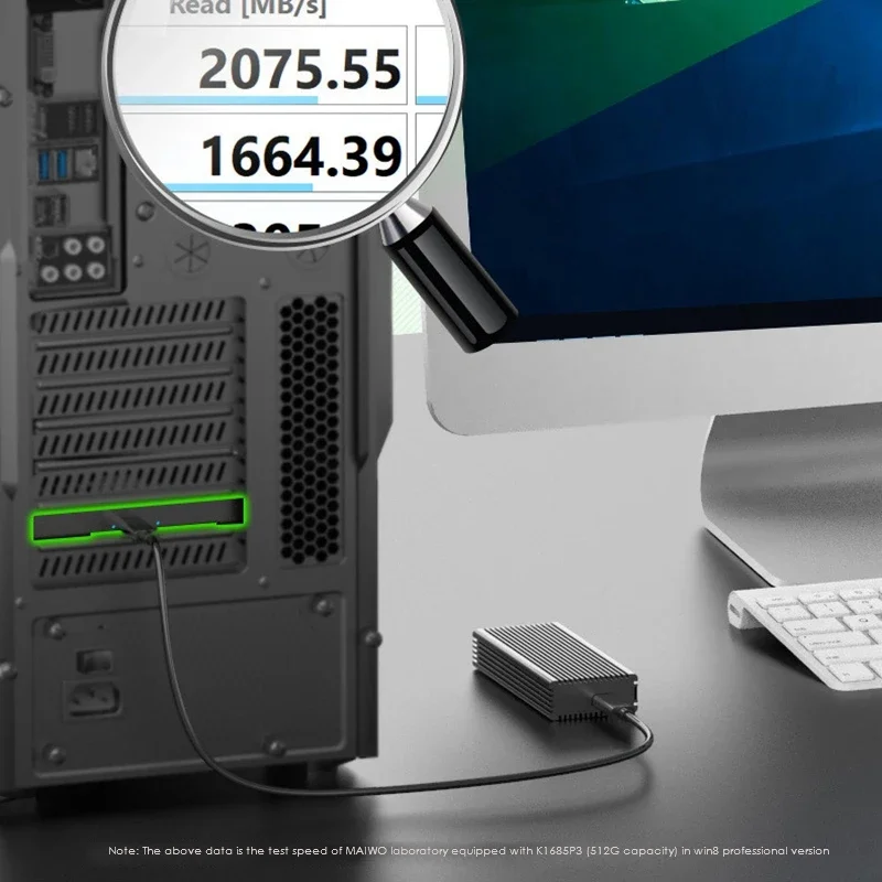 MAIWO PCIE X4 a USB C 3,2 computadora de escritorio 20GBPS fuente de alimentación independiente Sata de alta velocidad adaptador de TYPE-C tarjeta de expansión - imagen 5