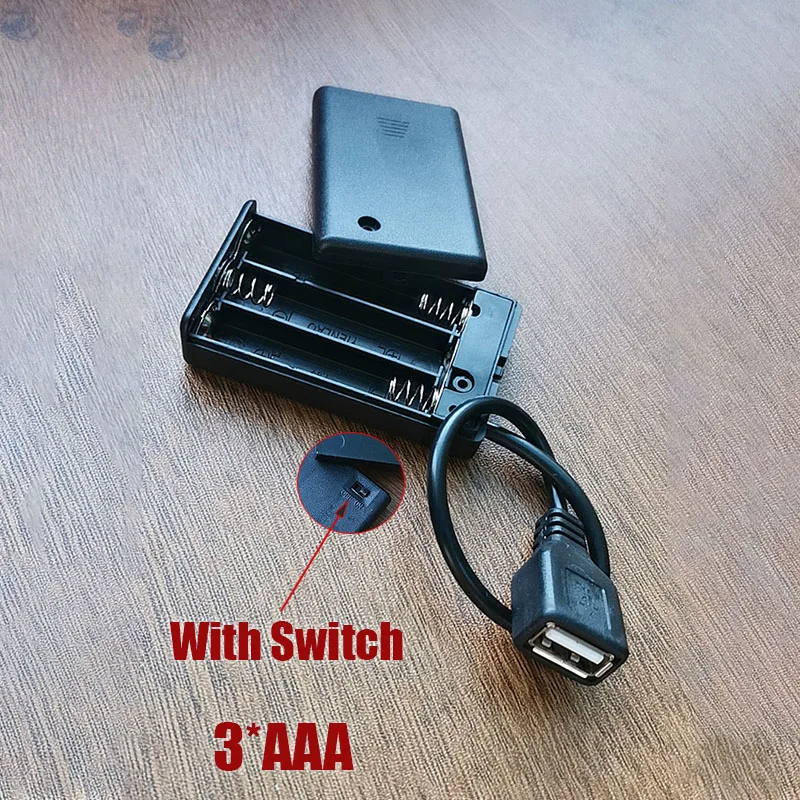 1 unidad 2/3/4/6/8 ranura 18650 AA AAABattery Holder caja de batería AA AAA caja de batería con cubierta con interruptor con puerto de alimentación USB DIY - imagen 4
