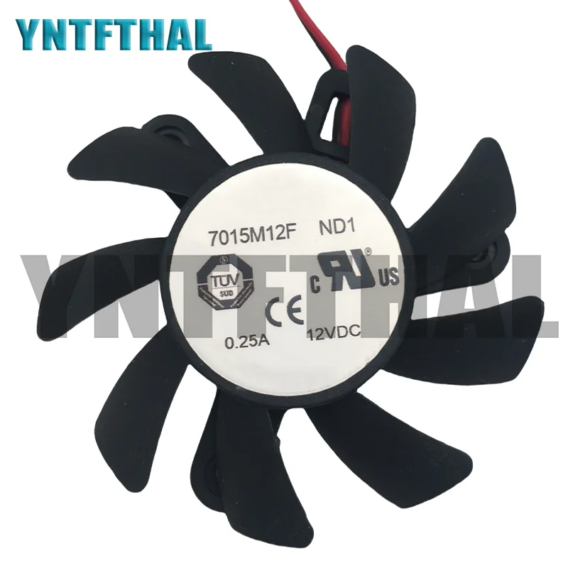 7015M12F ND1 para T&T DC 12V 0.25A ventilador de refrigeración de servidor de 2 pines nuevo