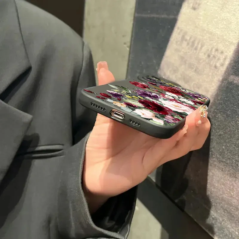 Para Samsung A56 A55 5G A35 A34 A54 A15 A33 A53 funda de teléfono suave con patrón de flores para Galaxy S25 S24 Ultra S23 S21 FE S22 Plus - imagen 5